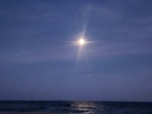 Tuesday as the Moon Rose Over Rockaway Beach