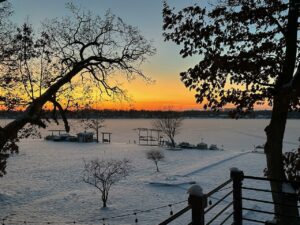Beautiful but frigid morning on Gordneck Lake