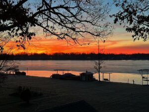 Beautiful sunrise on Gordneck Lake, MI