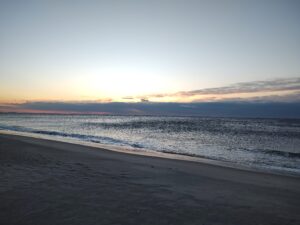 Sunrise on Rockaway beach 7:04 AM 2-3-2023