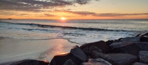 Sunrise on Rockaway Beach NY, love those jetties