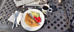 A day of spring and a healthly brunch on the back deck