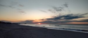 Sunrise on Rockaway Beach Wednesday morning