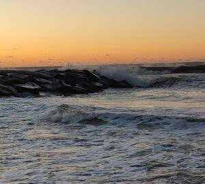 Rough Surf at Sunrise