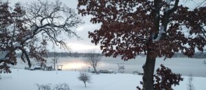 Lake Effect Snow Showers on Gourdneck Lake MI at Sunrise as We Prepare to Leave For the More Temperate Climate of NYC